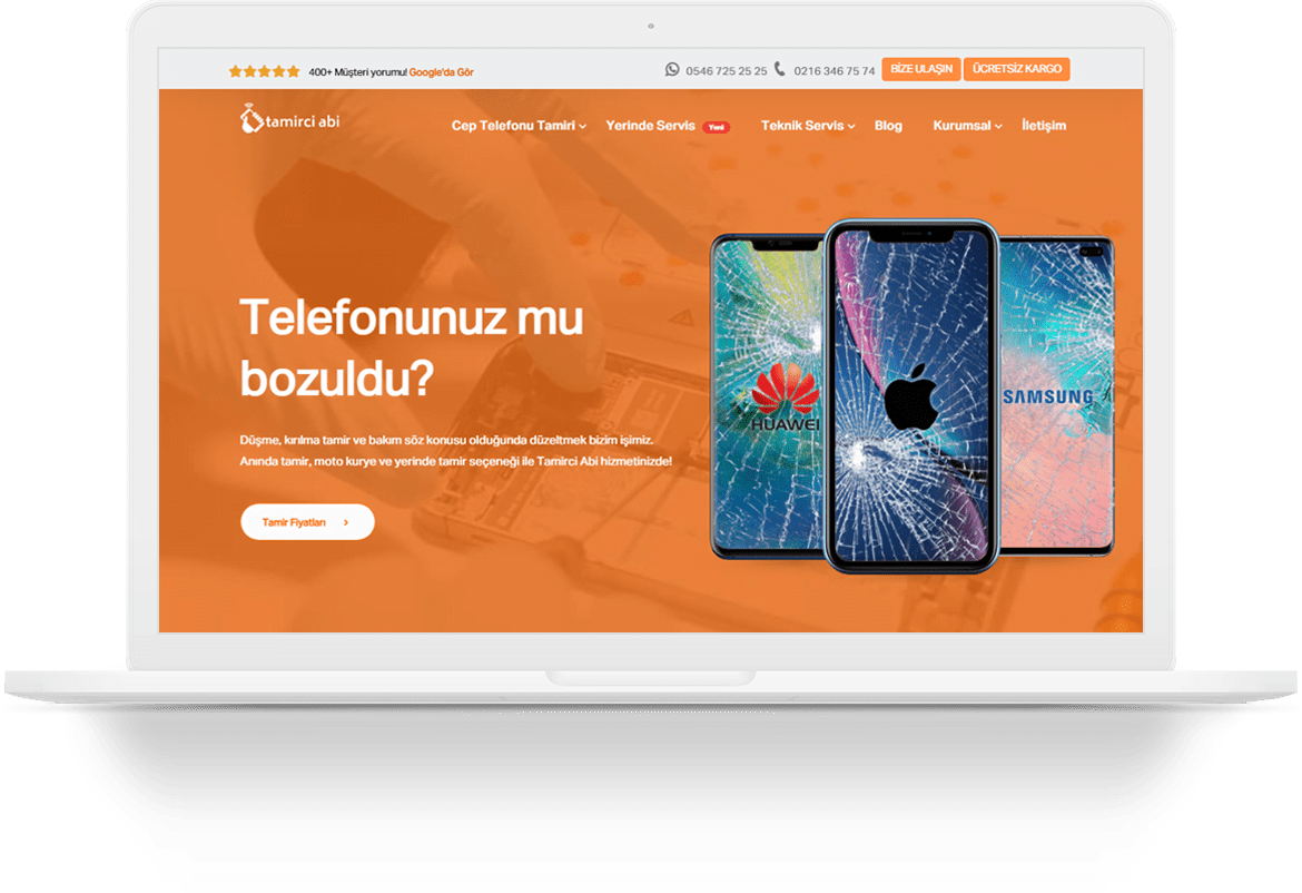 Tamirci Abi 9 tamirci abi phone repair services wordpress web tasarim
